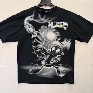Y2K VTG Lot 29 Marvin The Martian T-Shirt Men's Sz XXL Black Looney Tunes